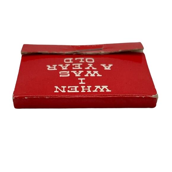 VTG Naughty “When I Was A Year Old” Novelty Matchbook Cover Adult Humor Unstruck - Picture 4 of 6